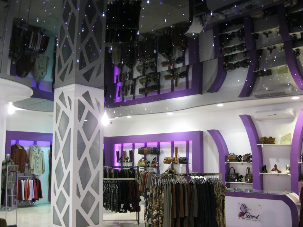 Applications Of Stretch Ceilings - Stores and Showrooms